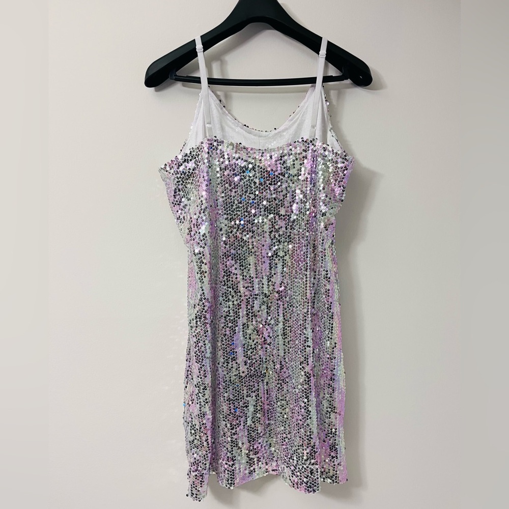 Women’s Sequin Party Evening Dress Large Cocktail Holiday Special Occasion - Picture 3 of 4